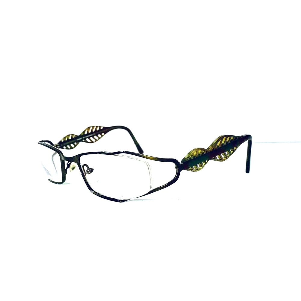 Vtg Ziggy Cendrine Leaf Temple Glasses